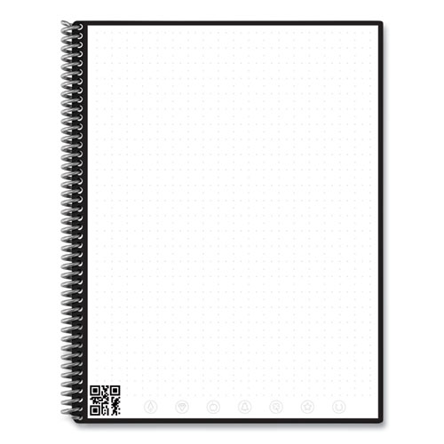Image of Rocketbook Core Smart Notebook, Dotted Rule, Black Cover, (16) 11 X 8.5 Sheets