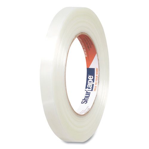 Image of Shurtape® Gs 490 Economy Grade Fiberglass Reinforced Strapping Tape, 0.47" X 60.15 Yds, White, 72/Carton