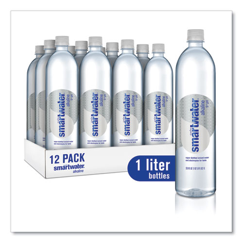 Alkaline Vaper-Distilled Ionized Water, 33.8 oz Bottle, 12/Carton