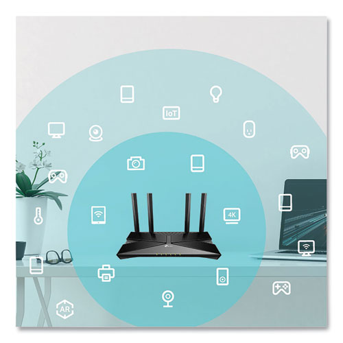 Image of Tp-Link Archer Ax3000 Dual Band Gigabit Wi-Fi 6 Router, 5 Ports, Dual-Band 2.4 Ghz/5 Ghz