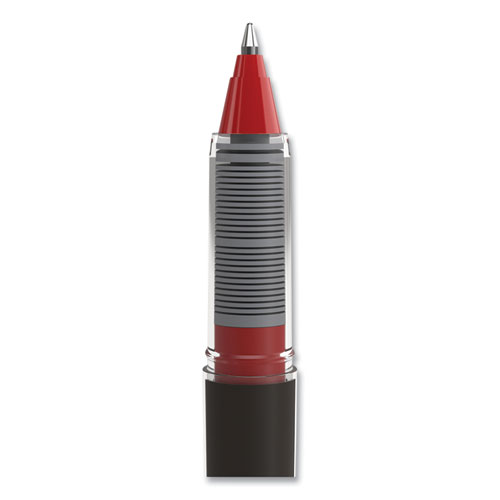 Image of Tru Red™ Roller Ball Pen, Stick, Fine 0.5 Mm, Assorted Ink Colors, Black Barrel, 3/Pack