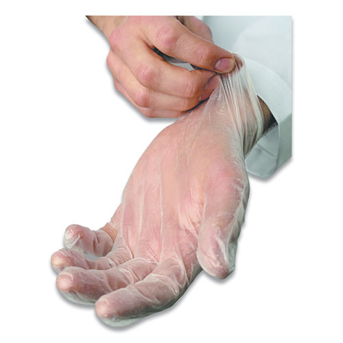 Image of V5101 Series Latex-Free Powdered Vinyl Gloves, 3 mil, Small, Clear, 100/Box