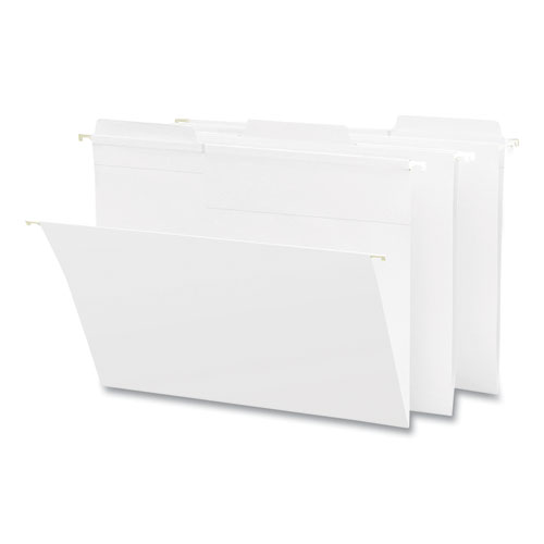 FasTab Hanging Folders, Letter Size, 1/3-Cut Tabs, White, 20/Box