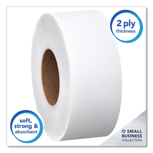 Scott® Essential JRT Jumbo Roll Bathroom Tissue, Septic Safe, 2-Ply, White, 3.55" x 1,000 ft, 4 Rolls/Carton