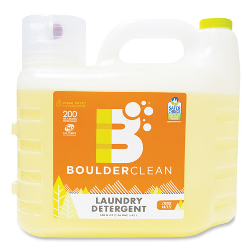 Boulder Clean Liquid Laundry Detergent, Citrus Breeze, 200 oz Bottle, 2/Carton