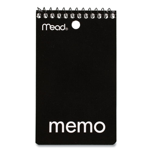 Mead® Wirebound Memo Pad With Wall-Hanger Eyelet, Medium/College Rule, Randomly Assorted Cover Colors, 60 White 3 X 5 Sheets
