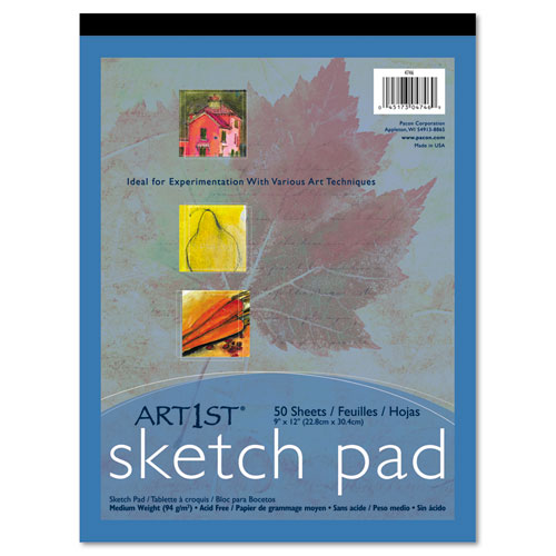 Pacon® Art1st Sketch Pad, Unruled, 50 White 9 x 12 Sheets
