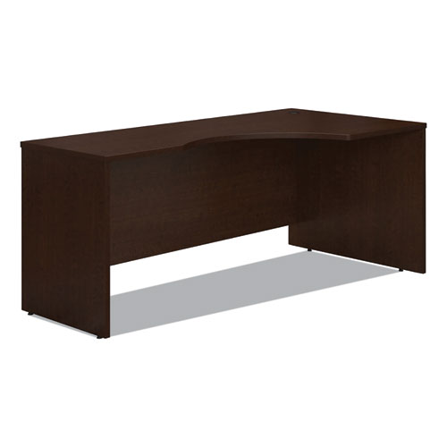 Series C Collection Corner Desk Module, Right, 71.13" x 35.5" x 29.88", Hansen Cherry/Graphite Gray