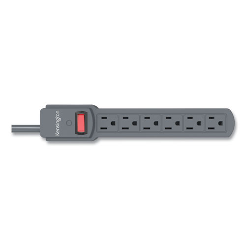 Image of Power Strip, 6 Outlets, 4 ft Cord, Cream/Ivory