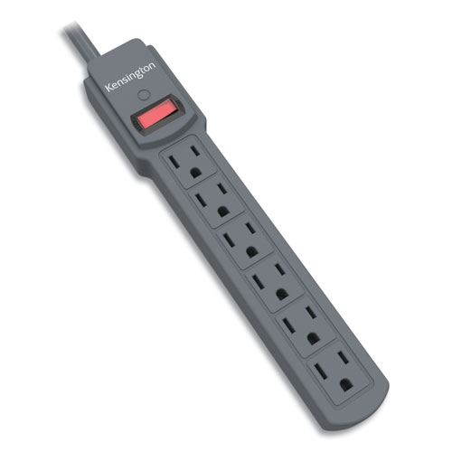 Image of Power Strip, 6 Outlets, 4 ft Cord, Cream/Ivory