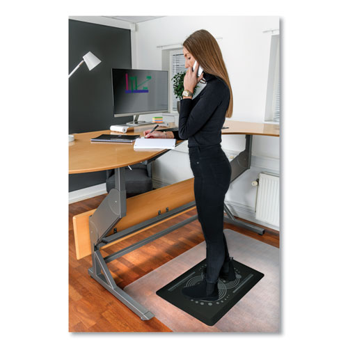 Image of Floortex® Afs-Tex 2000 Anti-Fatigue Mat, Rectangle, 16 X 24, Midnight Black
