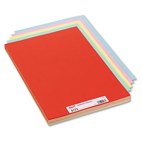 Pacon® Assorted Colors Tagboard, 12 x 18, Blue, Canary, Green, Orange, Pink, 100/Pack