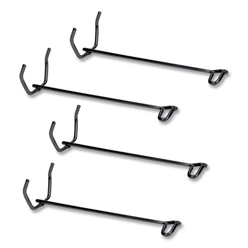 Desk Tray Stacking Posts for 5" Capacity Trays, Wire, Black, 4 Posts/Set