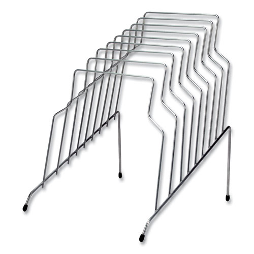 Wire Step File, 8 Sections, Letter to Legal Size Files, 10.13" x 12.13" x 11.81", Silver