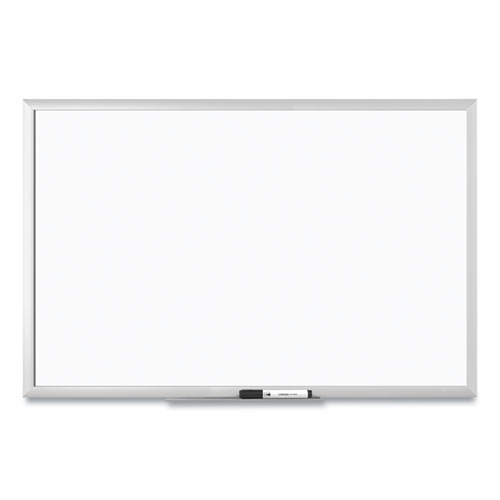 Image of U Brands Melamine Dry Erase Board, 35 X 23, White Surface, Silver Frame