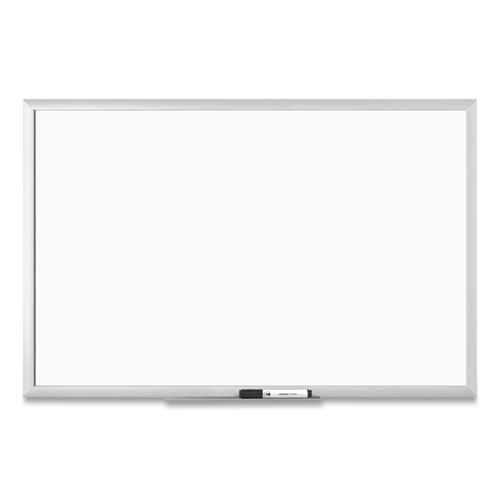 Melamine Dry Erase Board, 35 x 23, White Surface, Silver Frame