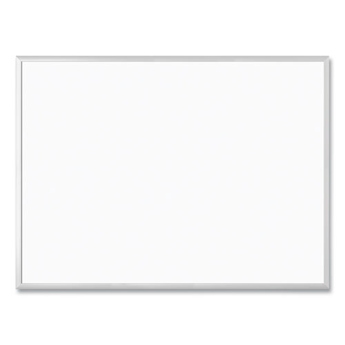 Melamine Dry Erase Board, 47 x 35, White Surface, Silver Frame