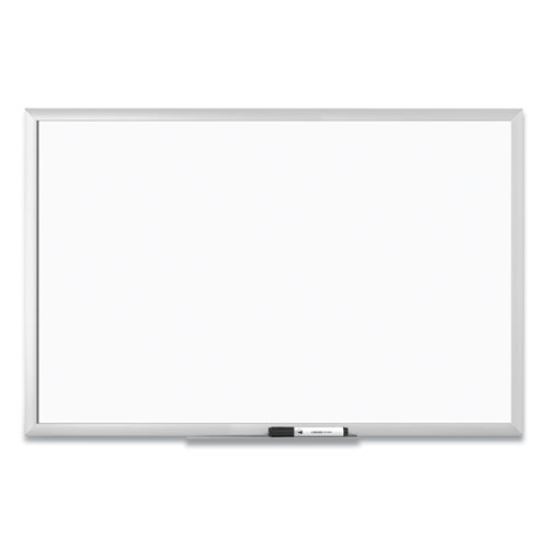 Magnetic Dry Erase Board with Aluminum Frame, 35 x 23, White Surface, Silver Frame