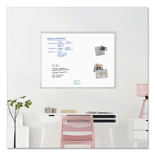 Magnetic Dry Erase Board with Aluminum Frame, 47 x 35, White Surface, Silver Frame