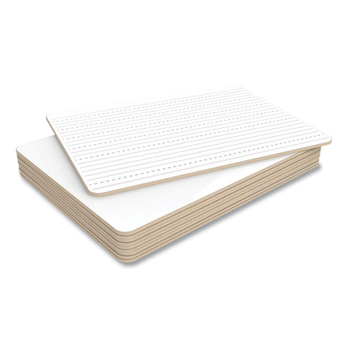 Double-Sided Dry Erase Lap Board, 12 x 9, White Surface, 10/Pack