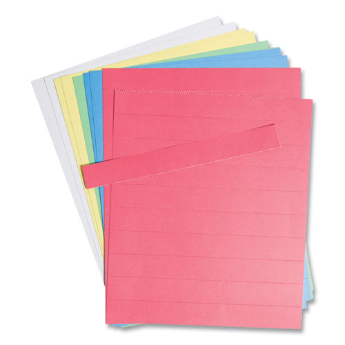 Data Card Replacement Sheet, 8.5 x 11 Sheets, Perforated at 1", Assorted, 10/Pack