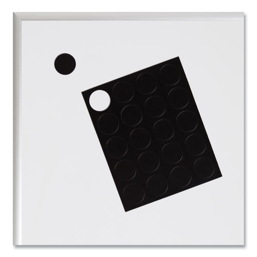 Image of U Brands Heavy-Duty Board Magnets, Circles, Black, 0.75" Diameter, 20/Pack