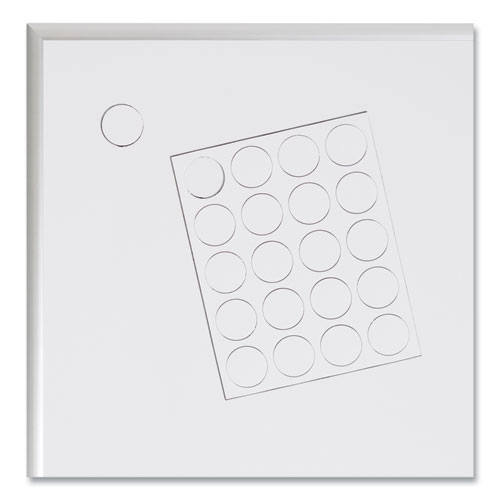 Image of U Brands Heavy-Duty Board Magnets, Circles, White, 0.75" Diameter, 20/Pack