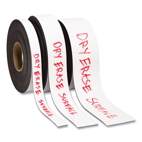 Image of U Brands Dry Erase Magnetic Tape Roll, 2" X 50 Ft, White