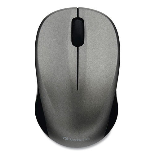 Image of Verbatim® Silent Wireless Blue Led Mouse, 2.4 Ghz Frequency/32.8 Ft Wireless Range, Left/Right Hand Use, Graphite