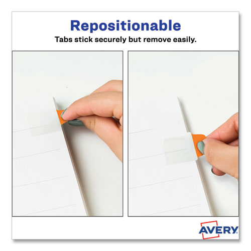 Image of Avery® Ultra Tabs Repositionable Tabs, Mini Tabs: 1" X 1.5", 1/5-Cut, Assorted Neon Colors, 80/Pack