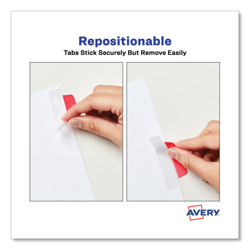 Image of Avery® Ultra Tabs Repositionable Tabs, Margin Tabs: 2.5" X 1", 1/5-Cut, Assorted Colors, 24/Pack