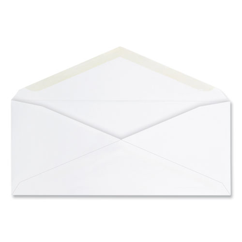 Universal® Open-Side Business Envelope, #10, Commercial Flap, Gummed Closure, 4.25 X 9.63, White, 125/Box