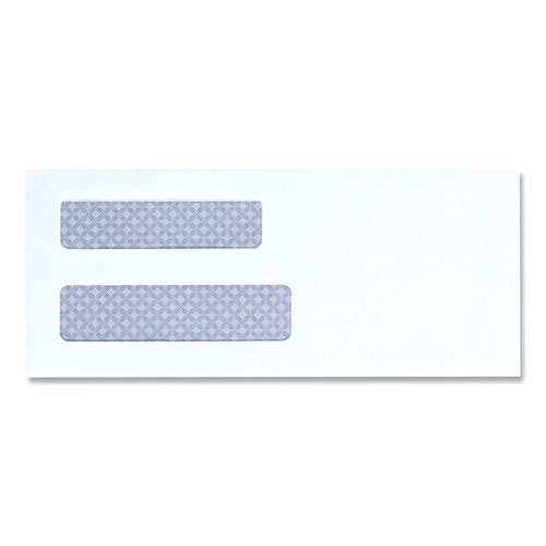 Universal® Double Window Business Envelope, #8 5/8, Square Flap, Gummed Closure, 3.63 X 8.88, White, 500/Box