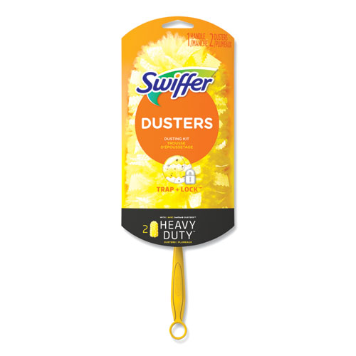 Image of Swiffer® Heavy Duty Dusters Starter Kit, 6" Handle With Two Disposable Dusters