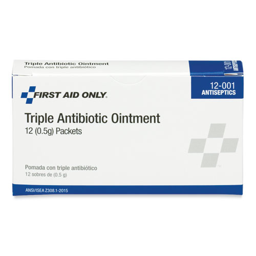Image of Physicianscare® By First Aid Only® First Aid Kit Refill Triple Antibiotic Ointment, Packet, 12/Box