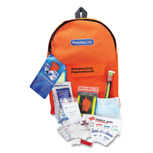 PhysiciansCare® by First Aid Only® Emergency Preparedness First Aid Backpack, 43 Pieces/Kit