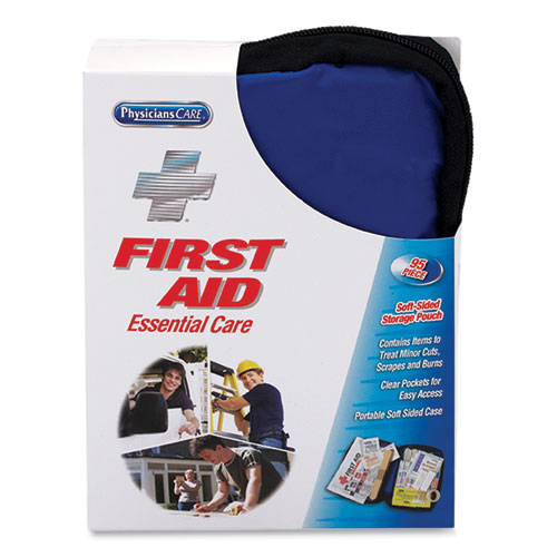 Image of Soft-Sided First Aid Kit for up to 10 People, 95 Pieces, Soft Fabric Case