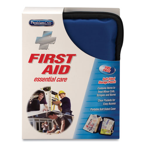 Image of Soft-Sided First Aid Kit for up to 25 People, 195 Pieces, Soft Fabric Case
