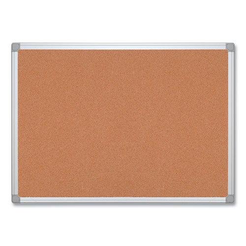 Mastervision® Earth Cork Board, 48 X 36, Tan Surface, Silver Aluminum Frame
