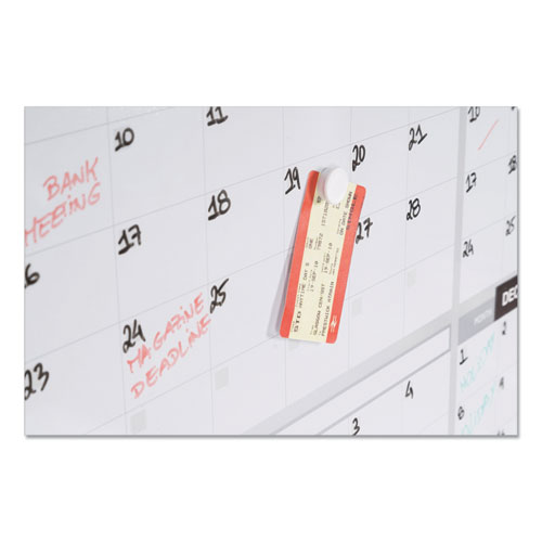 Image of Mastervision® Magnetic Dry Erase Calendar Board, 12-Month, 36 X 24, White Surface, Silver Aluminum Frame