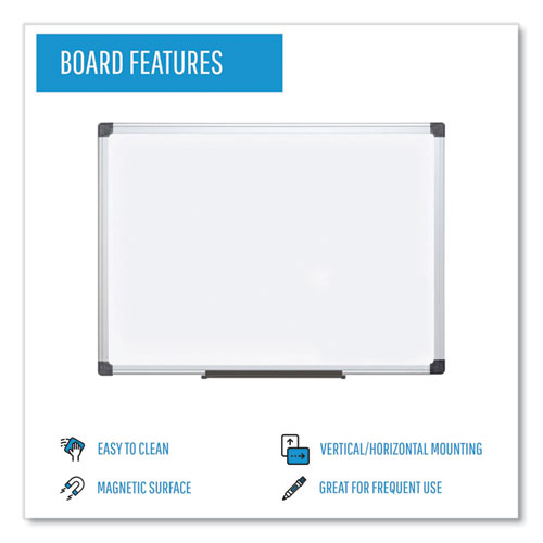 Image of Mastervision® Value Lacquered Steel Magnetic Dry Erase Board, 18 X 24, White Surface, Silver Aluminum Frame