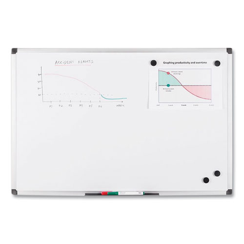 Image of Mastervision® Value Lacquered Steel Magnetic Dry Erase Board, 96 X 48, White Surface, Silver Aluminum Frame