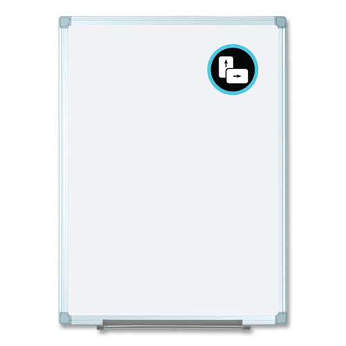 Earth Silver Easy-Clean Dry Erase Board, Reversible, 72 x 48, White Surface, Silver Aluminum Frame