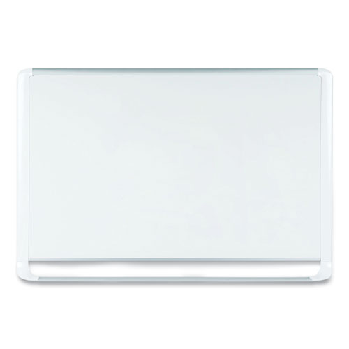 Lacquered steel magnetic dry erase board, 24 x 36, Silver/White