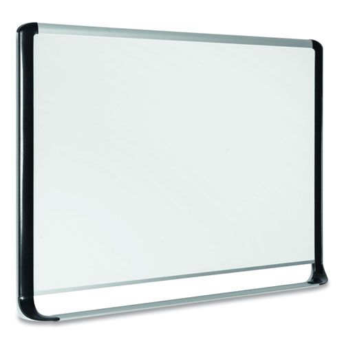 Pure Platinum Magnetic Dry Erase Board, 96 x 48, White Surface, Silver/Black Aluminum Frame