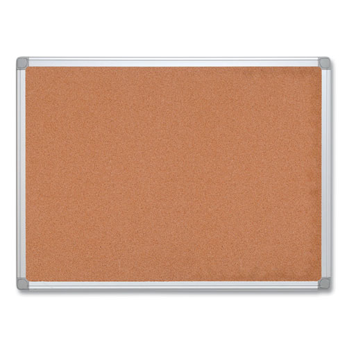 Earth Cork Board, 24 x 18, Natural Surface, Silver Aluminum Frame