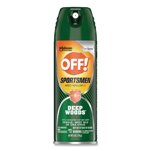 OFF!® Deep Woods Sportsmen Insect Repellent, 6 oz Aerosol Spray, 12/Carton