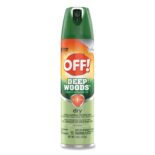 Image of Deep Woods Dry Insect Repellent, 4 oz, Aerosol, Neutral, 12/Carton