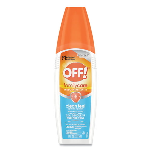 FamilyCare Clean Feel Spray Insect Repellent, 6 oz Spray Bottle, 12/Carton