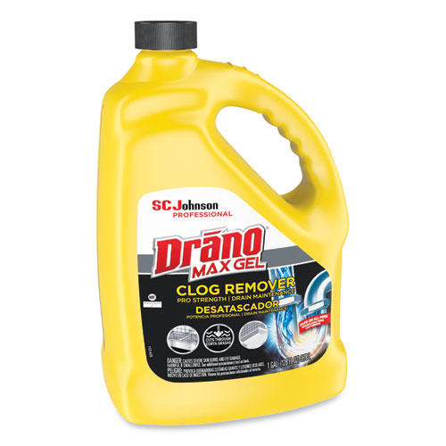 Image of Drano® Max Gel Clog Remover, Bleach Scent, 128 Oz Bottle, 4/Carton